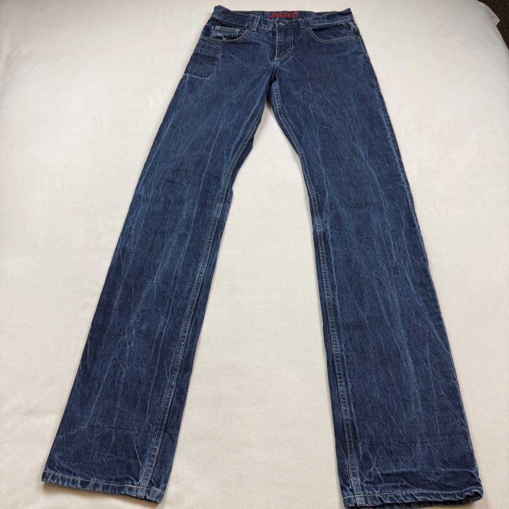 Kimes Ranch James Mens Jeans 30x36 Dark Wash Straight Leg Made in USA Denim